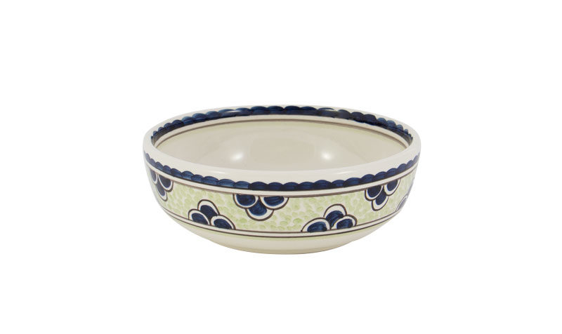Blue & Green Rooster 6" Cereal Bowl
