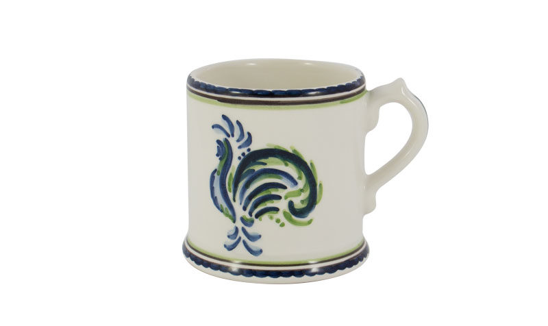 Blue Green Rooster Mug