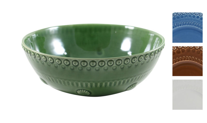 Bordallo Service Bowl Green with Variations