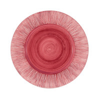 Straw Chargers 12" Rim Plate Red